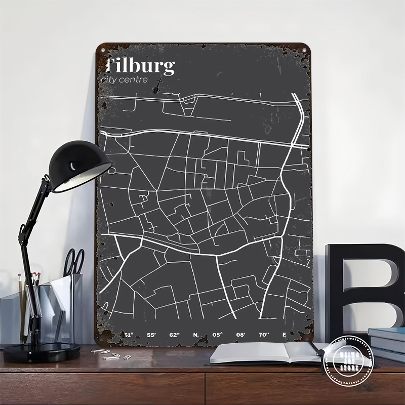 Tilburg City Centre Map Printe - Custom Map Poster recension och pris