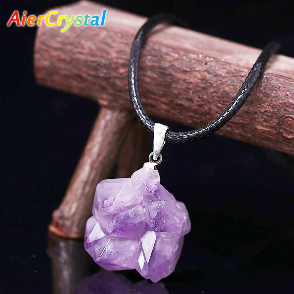 Natural Uruguay Amethyst Rough - Birth Flower Necklace recension och pris