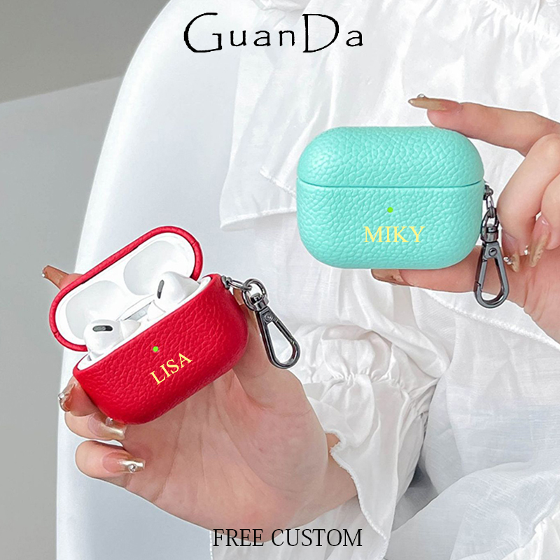 Fashion Cute Mini DIY Earphone - Monogram Keychain Leather recension och pris