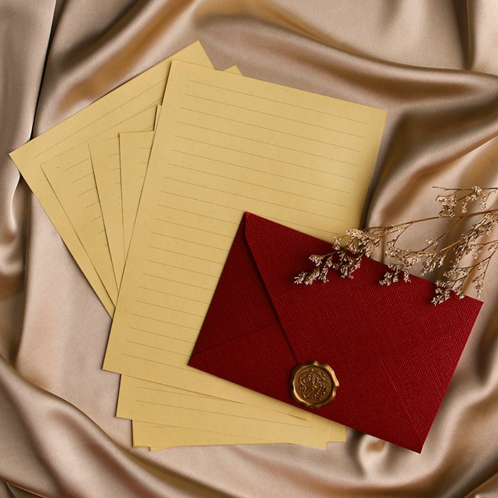 10Pcs Linen Texture Retro Enve - Wax Seal Letter Kit recension och pris
