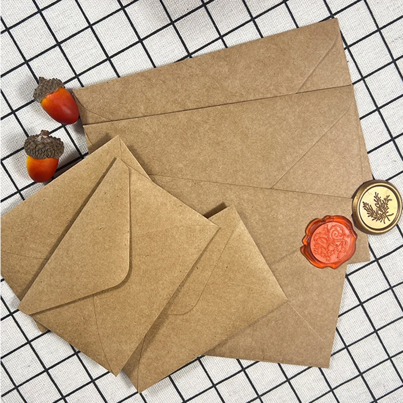 50pcs Kraft Brown Paper Envelo - Wax Seal Letter Kit recension och pris